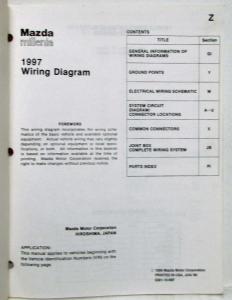 1997 Mazda Millenia Electrical Wiring Diagram