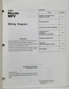 1997 Mazda MPV Electrical Wiring Diagram