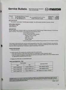 1998 Mazda Service Bulletin Manual