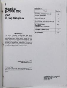 2000 Mazda B-Series Pickup Truck Electrical Wiring Diagram