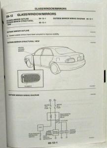 2000 Mazda Service Highlights Shop Manual - Protege MX-5 Miata 626 Millenia