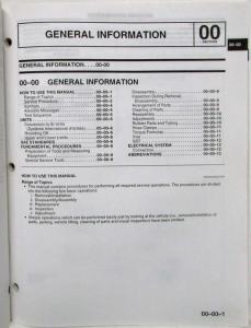 2001 Mazda Automatic Transaxle JA5A-EL Service Shop Repair Manual