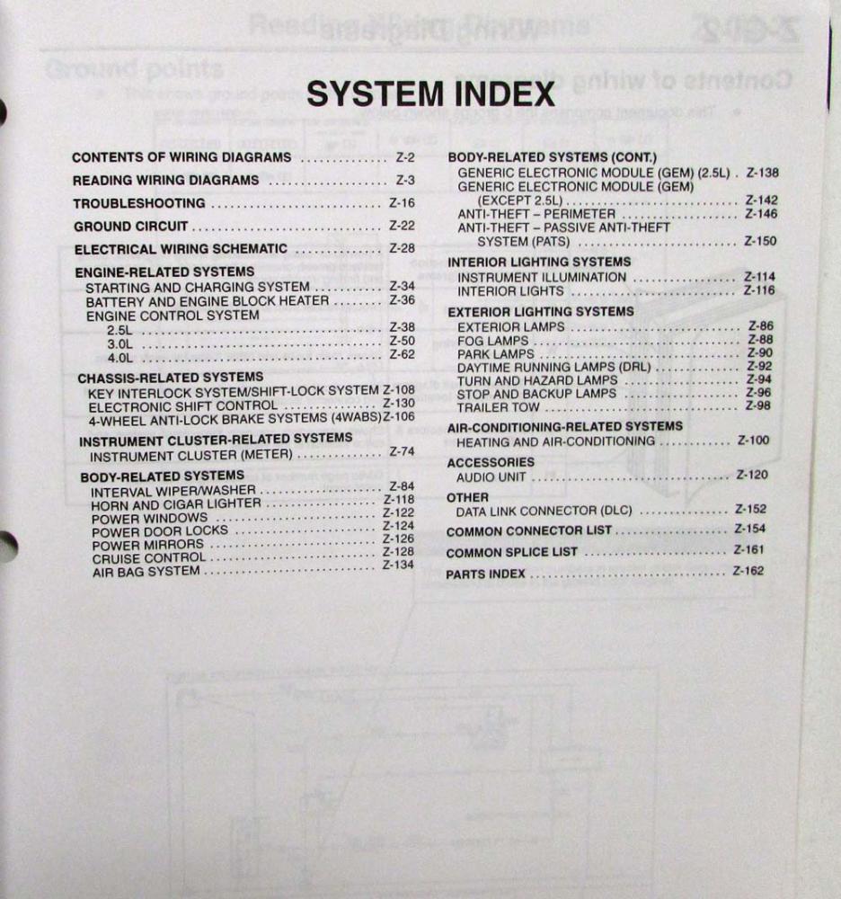 2001 Mazda B-Series Pickup Truck Electrical Wiring Diagram