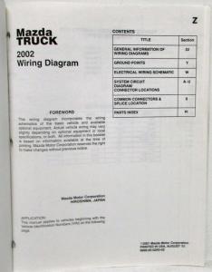 2002 Mazda B-Series Truck Electrical Wiring Diagram