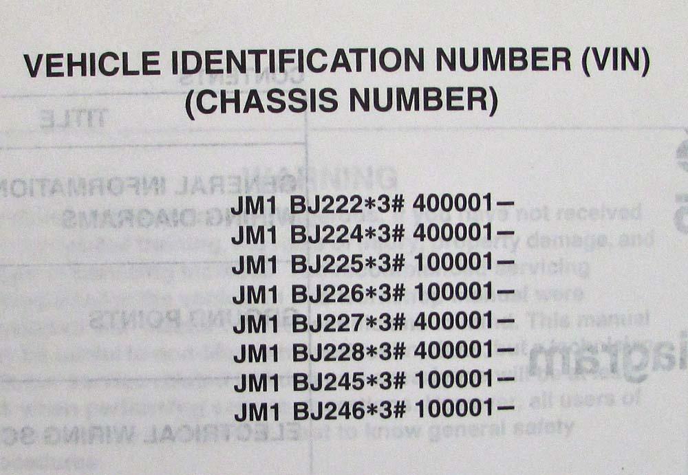 2003 Mazda Protege/Protege 5 Electrical Wiring Diagram