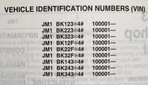 2004 Mazda Mazda3 Bodyshop Manual