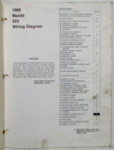 1988 Mazda 323 Electrical Wiring Diagram