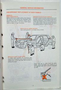 1988 Mazda 626 Body Shop Manual