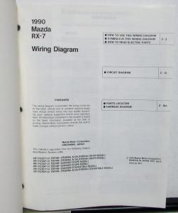 1990 Mazda RX-7 Electrical Wiring Diagram