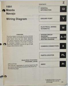 1991 Mazda Navajo Electrical Wiring Diagram