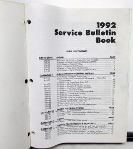 1992 Mazda Service Bulletin Manual