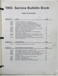 1993 Mazda Service Bulletin Manual