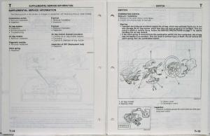 1993 Mazda MPV Service Shop Repair Manual Supplement - Loose Leaf