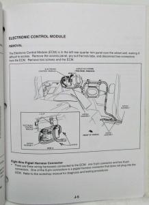 1993 Mazda Navajo Service Highlights Shop Manual
