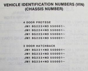 1993 Mazda 323 Protege Electrical Wiring Diagram