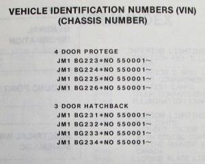 1993 Mazda 323 Protege Electrical Wiring Diagram