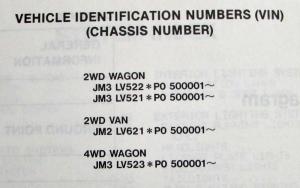 1993 Mazda MPV Electrical Wiring Diagram