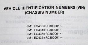 1994 Mazda MX-3 Electrical Wiring Diagram