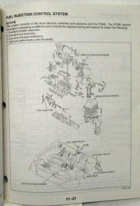 1994 Mazda MX-3 Service Highlights Shop Manual