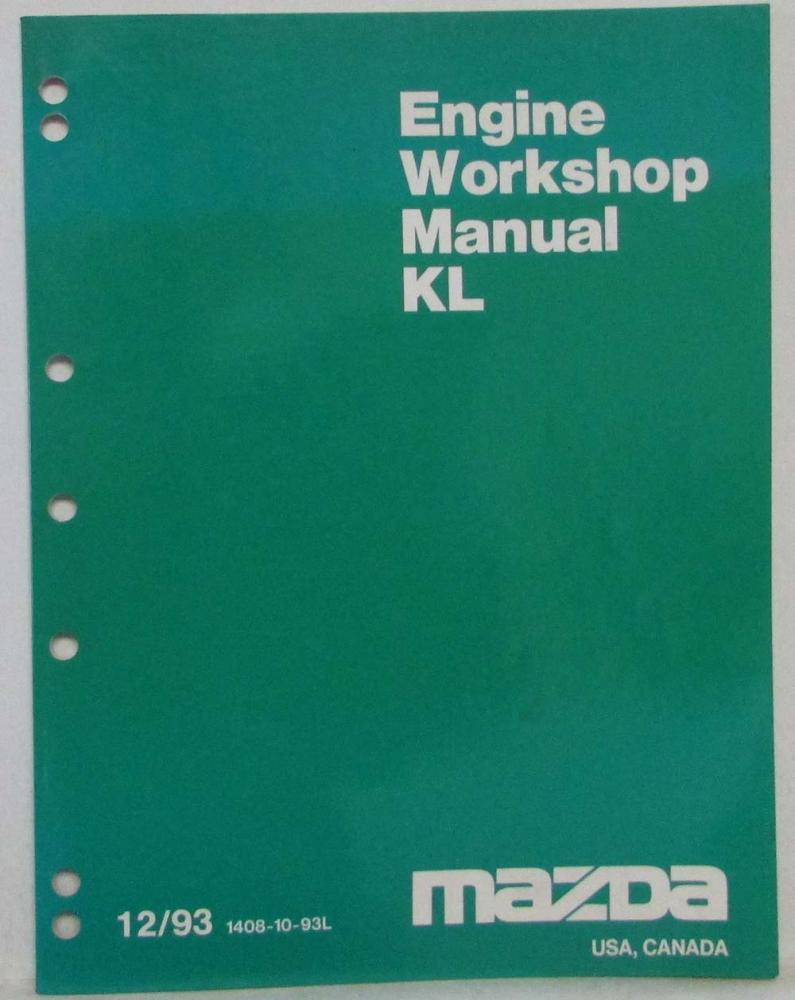 1994 Mazda KL Engine Service Shop Repair Manual