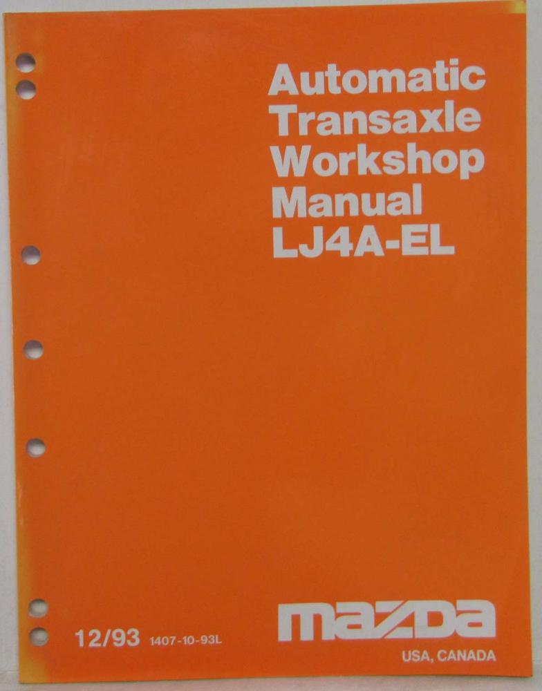 1994 Mazda Automatic Transaxle Workshop Manual LJ4A-EL