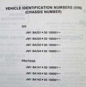 1995 Mazda 323 Protege Electrical Wiring Diagram