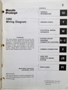1996 Mazda Protege Wiring Diagram