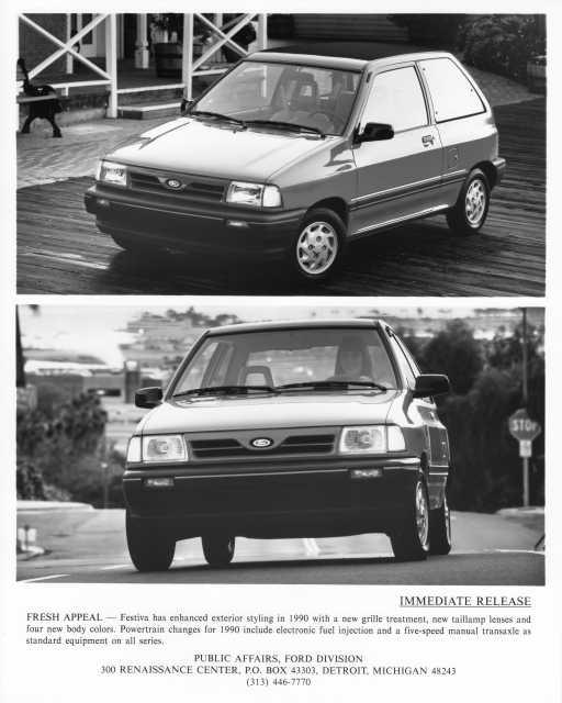 1990 Ford Festiva Press Photo 0333