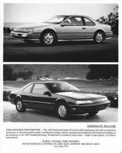 1990 Ford Thunderbird Super Coupe and LX Press Photo 0339