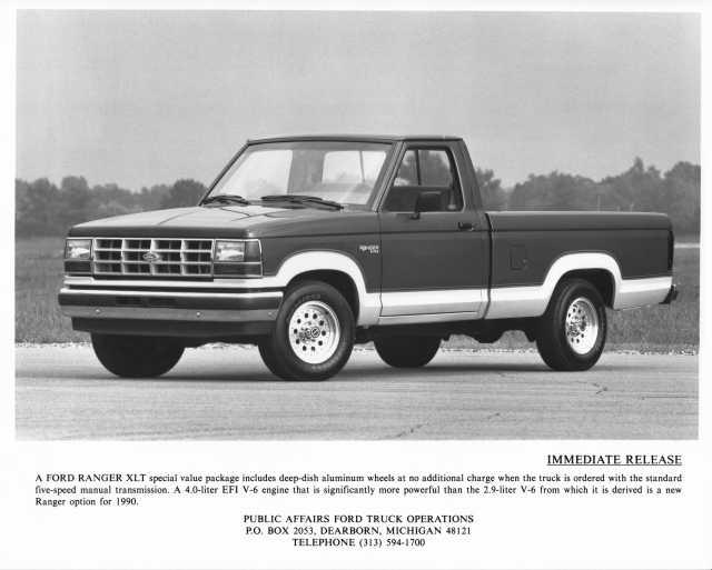 1990 Ford Ranger XLT Press Photo 0341