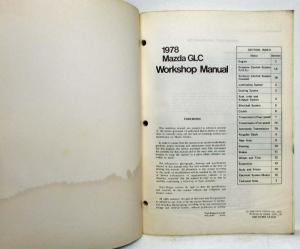 1978 Mazda GLC Service Shop Repair Manual