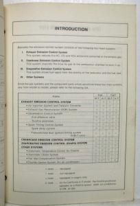 1979 Mazda GLC Service Highlights Emission Control System Shop Manual