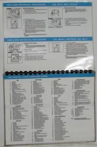 1983-1992 Mazda Self-Diagnosis Usage Guide - 323 Miata Protege 929 626 Pickup