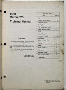 1983 Mazda 626 Service Shop Repair Training Manual