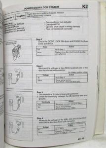 1996 Mazda 626 MX-6 Body Electrical Troubleshooting Manual