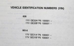 1993 Mazda 626 MX-6 Body Electrical Troubleshooting Manual