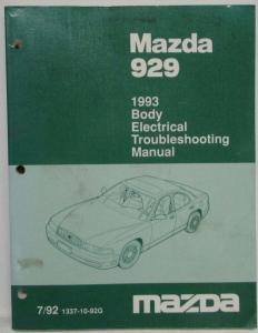 1993 Mazda 929 Body Electrical Troubleshooting Manual