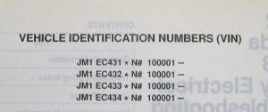 1992 Mazda MX-3 Body Electrical Troubleshooting Manual