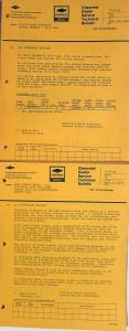 1971 Chevrolet Technical Service Bulletins Vega Pickup Truck Vega