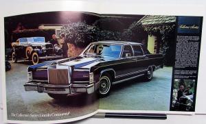 1979 Lincoln Continental Sedan Town Car Williamsburg Coupe Sales Brochure Orig