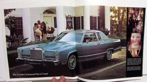 1979 Lincoln Continental Sedan Town Car Williamsburg Coupe Sales Brochure Orig