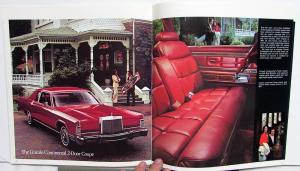 1979 Lincoln Continental Sedan Town Car Williamsburg Coupe Sales Brochure Orig