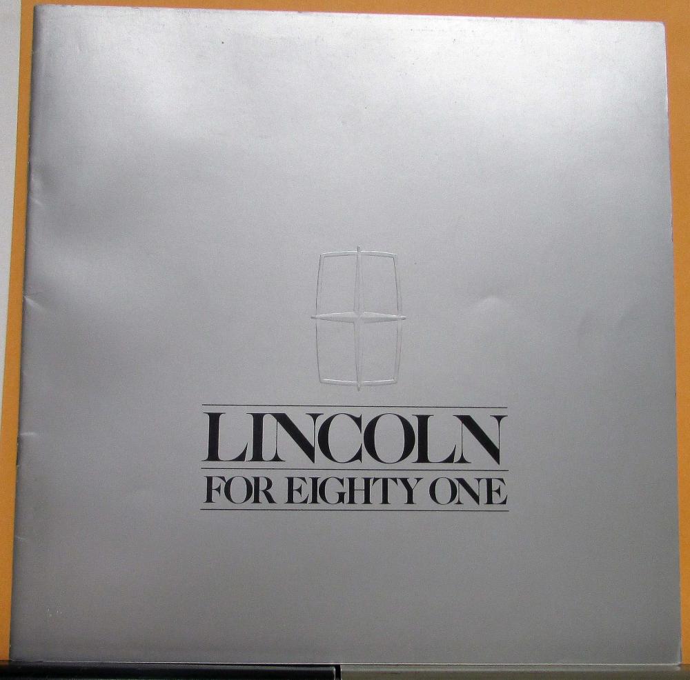 1981 Lincoln Town Car Sales Brochure Standard Features Optional Upgrades Orig