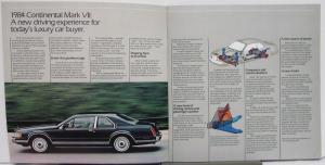 1984 Continental Mark VII A Report Sales Brochure Luxury Original
