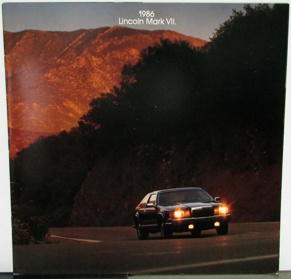 1986 Lincoln Mark VII Sales Brochure Original
