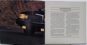 1986 Lincoln Mark VII Sales Brochure Original