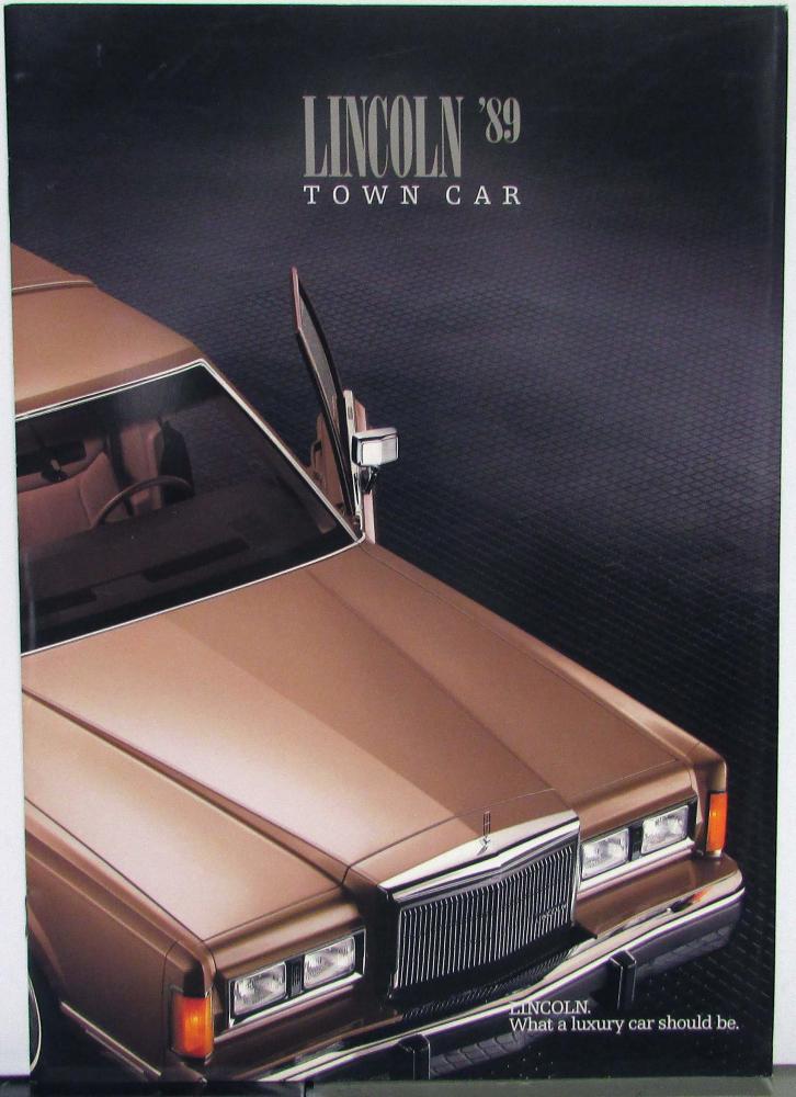 1989 Lincoln Town Car Sales Brochure Specs Features Luxury Cartier Signature