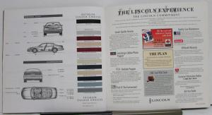 1997 Lincoln Continental CANADIAN Specs Paint Chips Sales Brochure Original