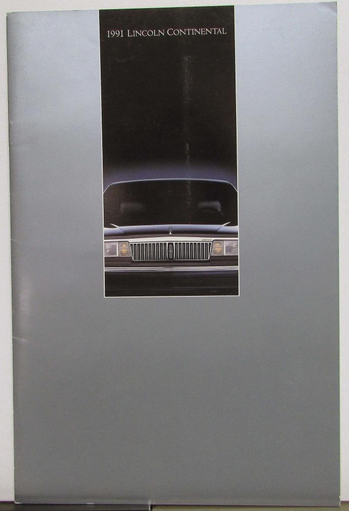1991 Lincoln Continental Sales Brochure Features Specs Colors Luxury Car Orig