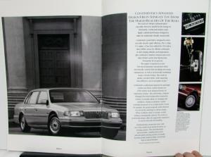 1991 Lincoln Continental Sales Brochure Features Specs Colors Luxury Car Orig